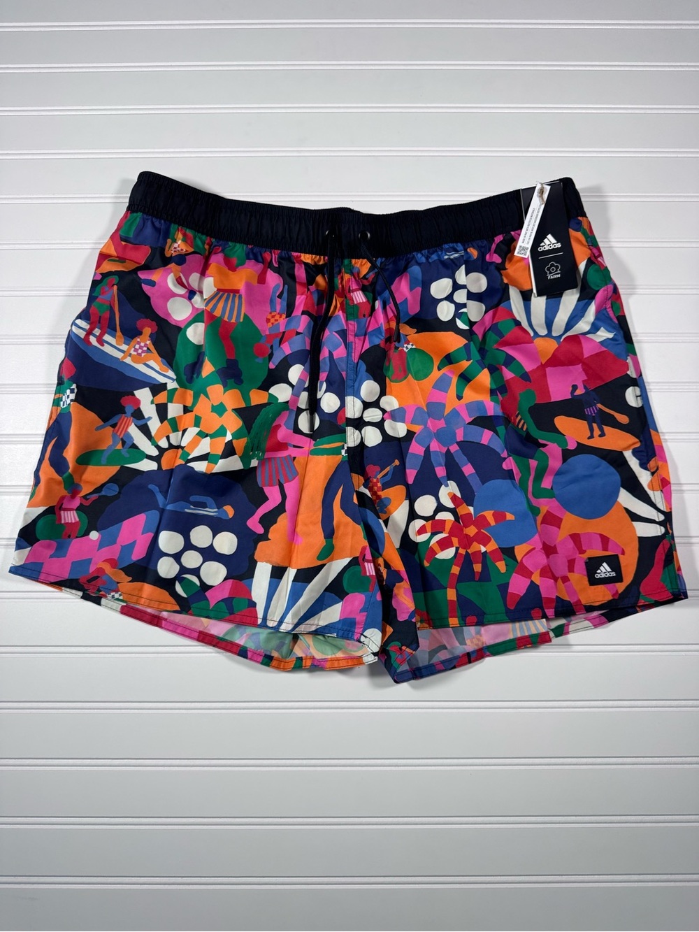 Adidas Vibrant Print Swim Shorts: XL UNISEX